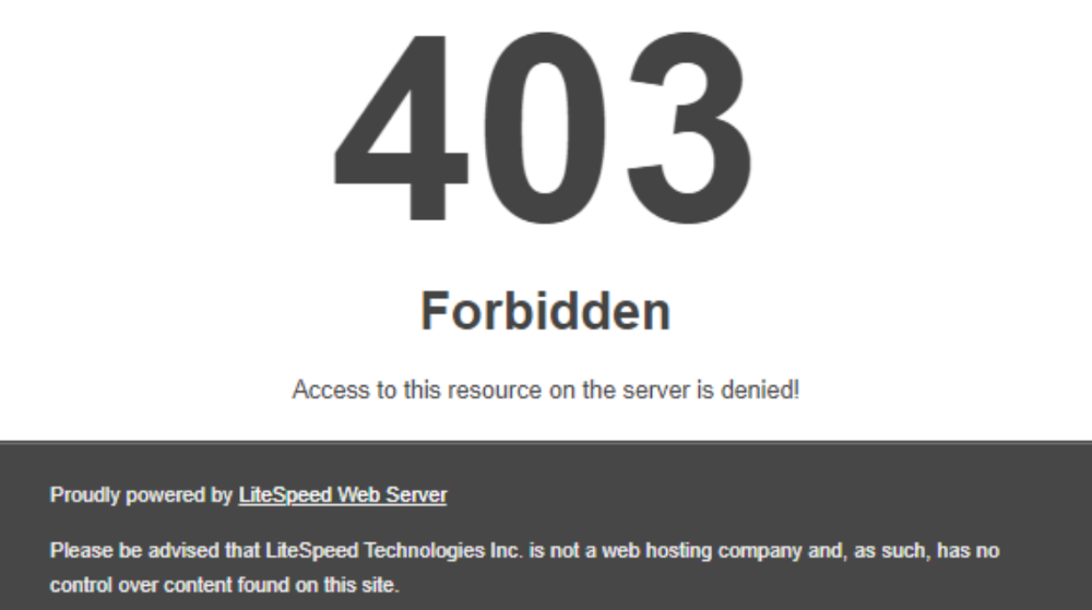 403 Forbidden