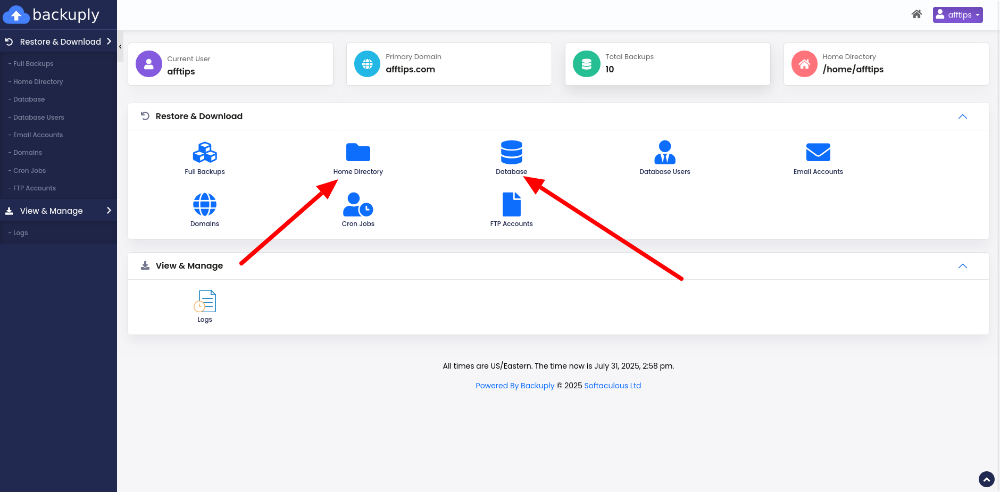 Backuply - Files, Databases and so on