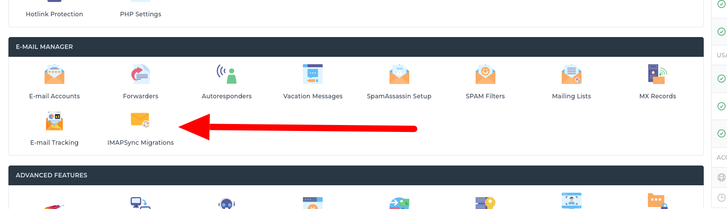 IMAPSync Migrations in Directadmin